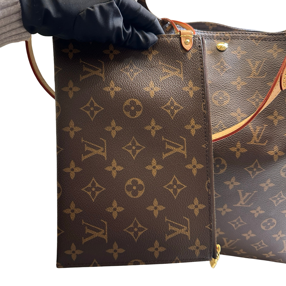 Used LOUIS VUITTON Monogram Tote Handbag Brown