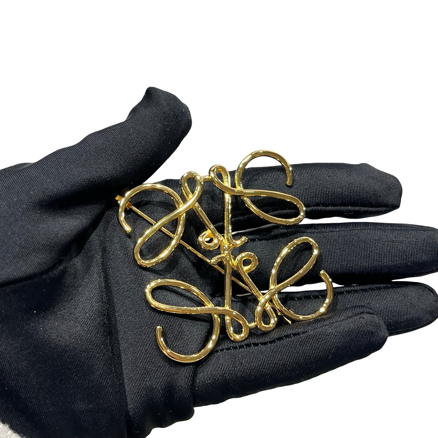 Used Loewe Anagram Brooch Accessories GHW