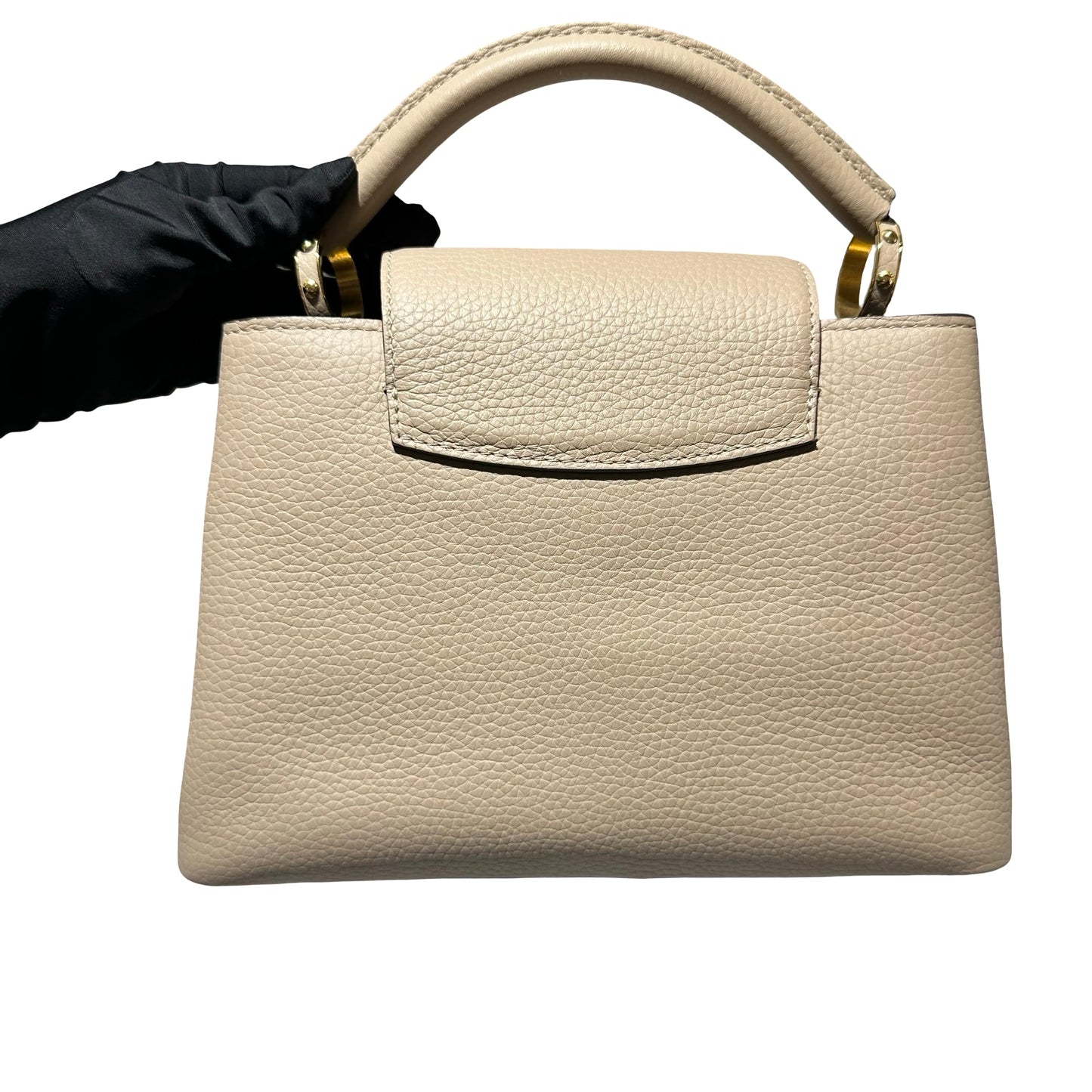 Used LOUIS VUITTON Capucines BB Two Way Shoulder Bag Grey GHW