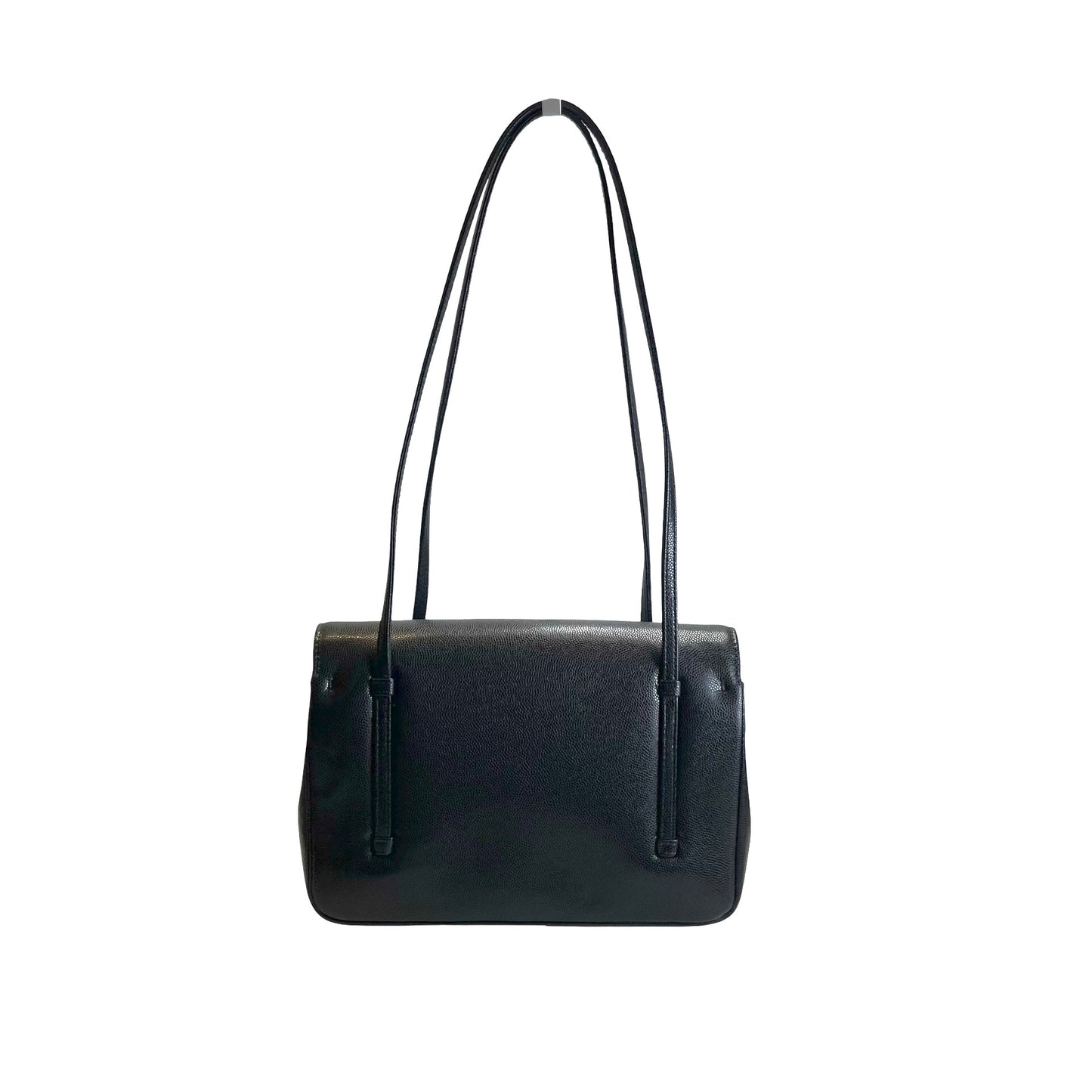 Used CHANEL Caviar Leather Shoulder Bag Shoulder Bag Black