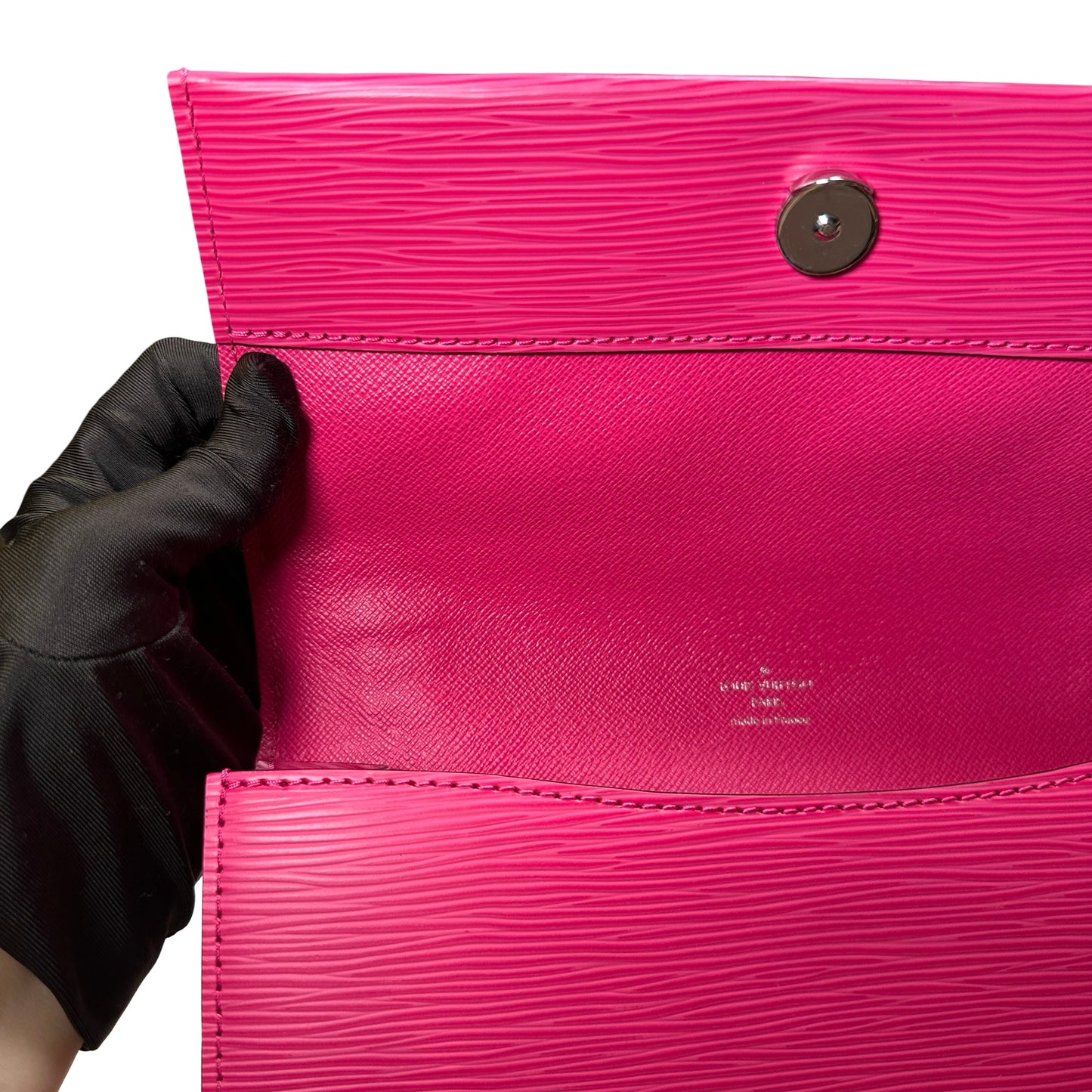 Used LOUIS VUITTON Leather Epi Clery Bag Pouch Pink PHW