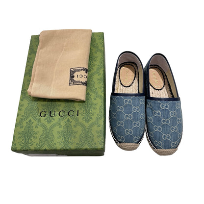 Used GUCCI DENIM SHOES Shoes Blue