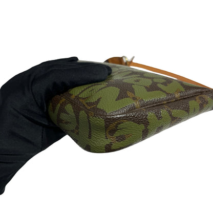 LV GRAFFITI POCHETTE BROWN GREEN [3000793]