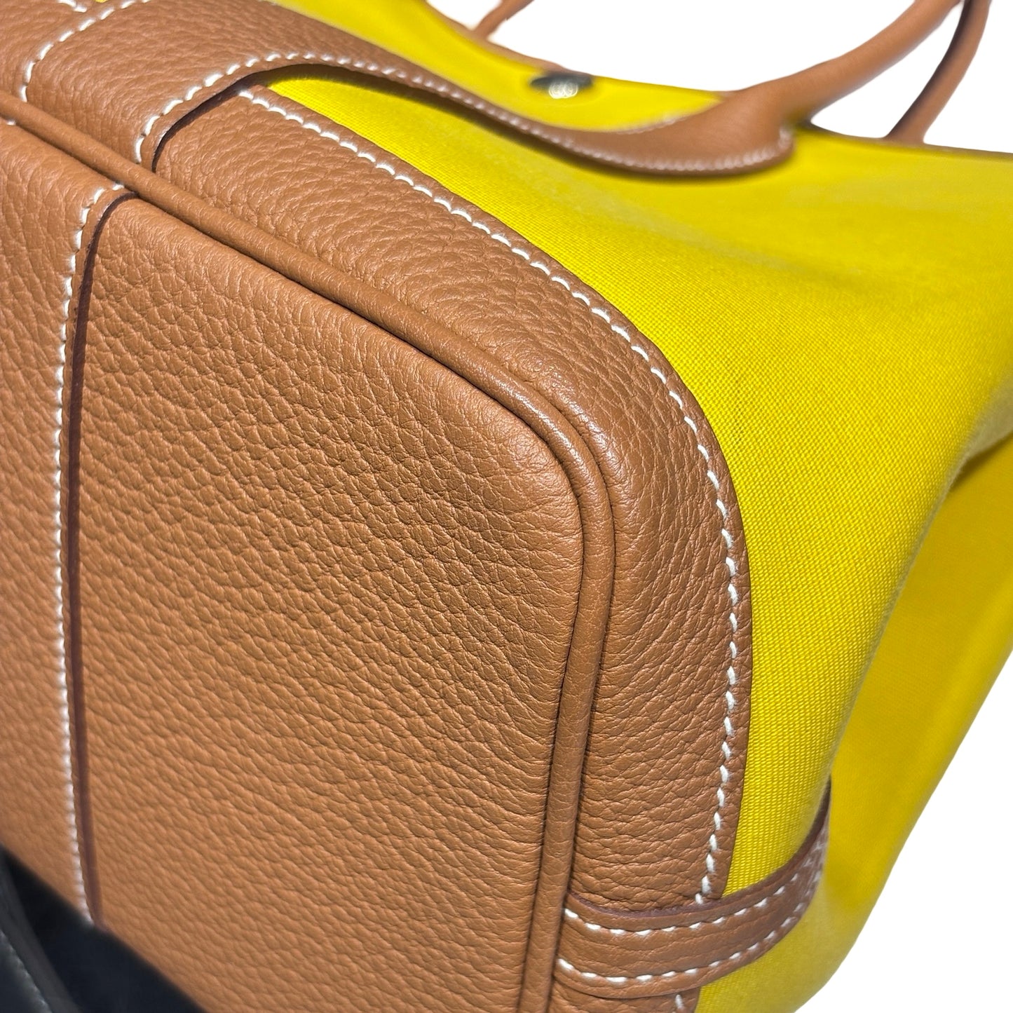 Hermès Garden Party 30 Handbag Yellow PHW