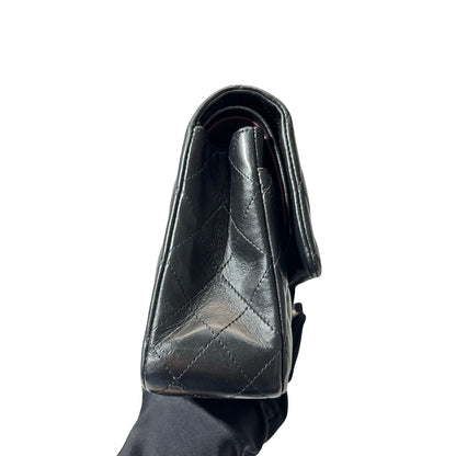 Used CHANEL Lambskin Leather CF 25 Shoulder Bag Black PHW