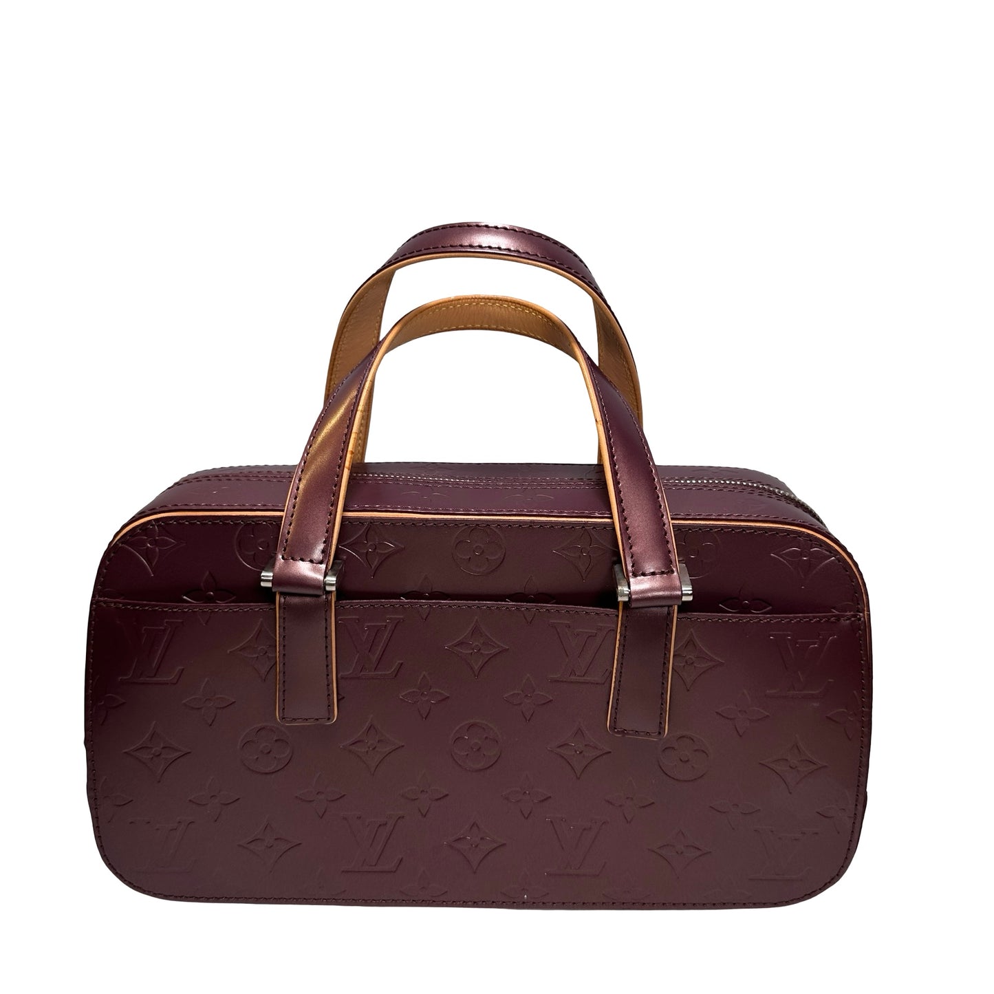 Used LOUIS VUITTON Monogram Satchel PHW Red
