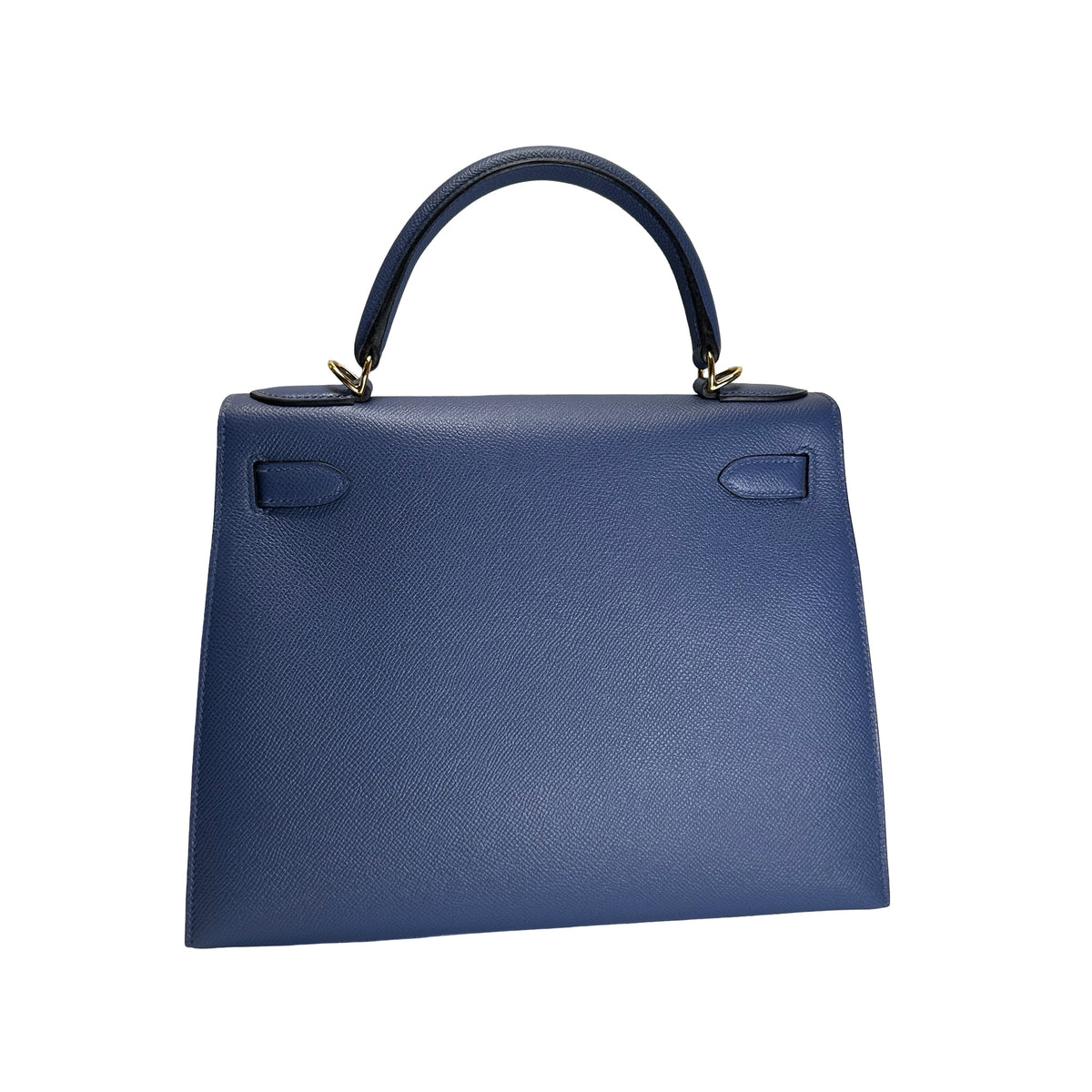 Used HERMES Epsom Kelly 28 with strap Handbag Blue Gold
