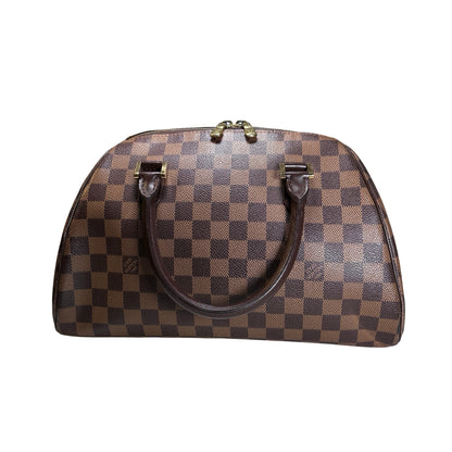 Used LOUIS VUITTON Damier Ebene Triana Handbag Brown GHW