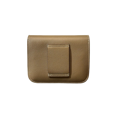 Used HERMÈS Constance Slim Wallet Etoupe GHW Wallet