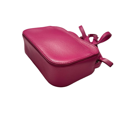 Used BALENCIAGA Leather Logo Print Everyday Camera Bag Camera Bag Pink Black