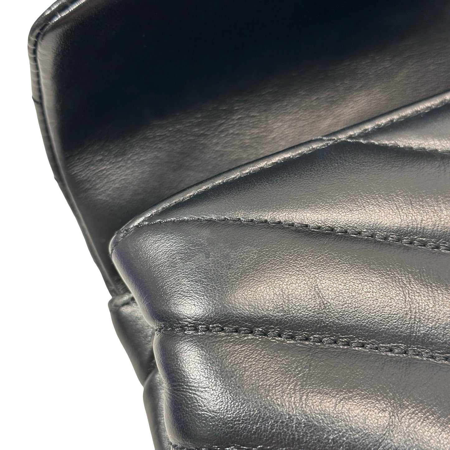 SAINT LAURENT Matelassé Calfskin Loulou Shoulder Bag Black