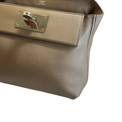 Used HERMES Togo Leather Mini 2424 Handbag ETOUPE/ETOU PHW