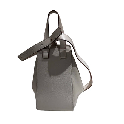 Used LOEWE Calfskin Leather Honnock Shoulder Bag Beige GHW