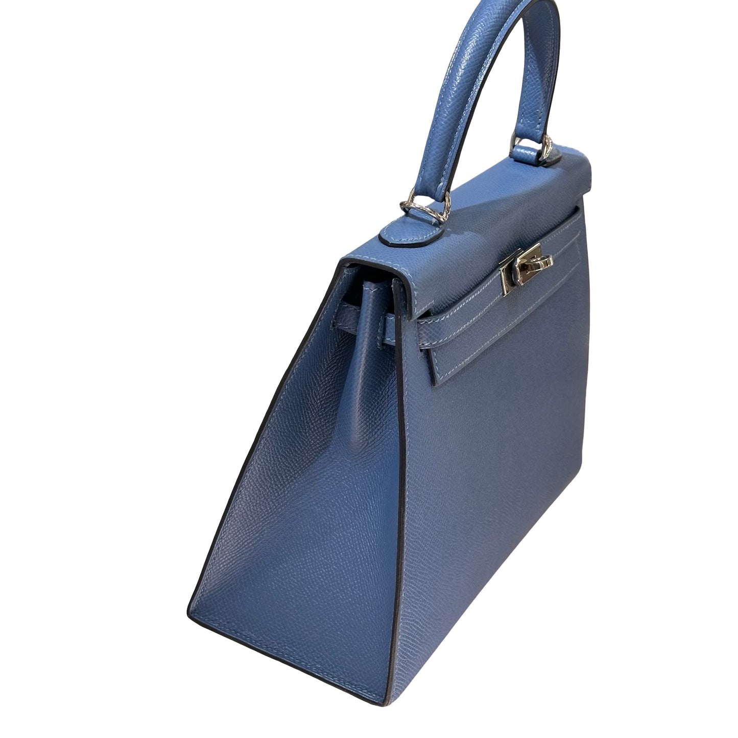 Used HERMÈS Kelly 25 Handbag Blue PHW