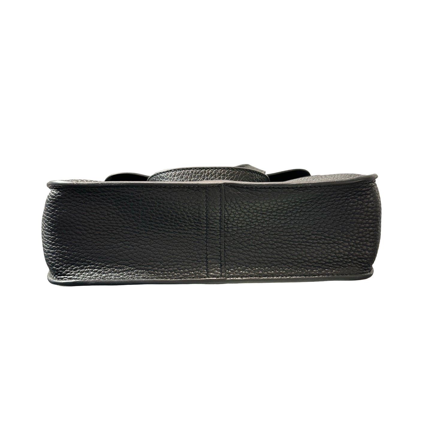 Used Hermès Halzan Shoulder Bag Black GHW