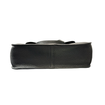 Used Hermès Halzan Shoulder Bag Black GHW