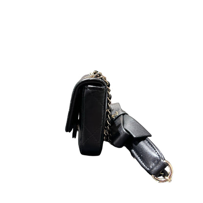 Used CHANEL Mini Bag Black GHW