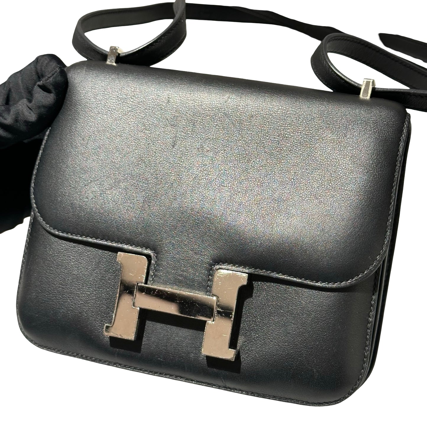 Used HERMÈS Mini Constance Cross Body Bag Black PHW