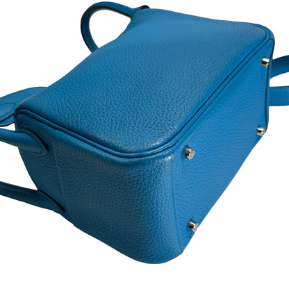 Used HERMES TC Mini Lindy Shoulder Bag Blue PHW