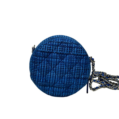 Tweed Tweed Round Clutch With Chain Cross Body Bag [101553]