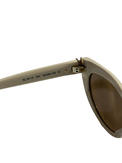 Used SAINT LAURENT Sunglasses Accessories White Brown