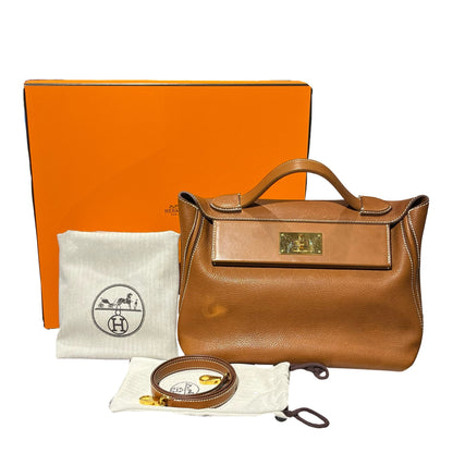 Used HERMÈS Clemence leather 24/24 29 馬鞍皮 Shoulder Bag GHW Gold
