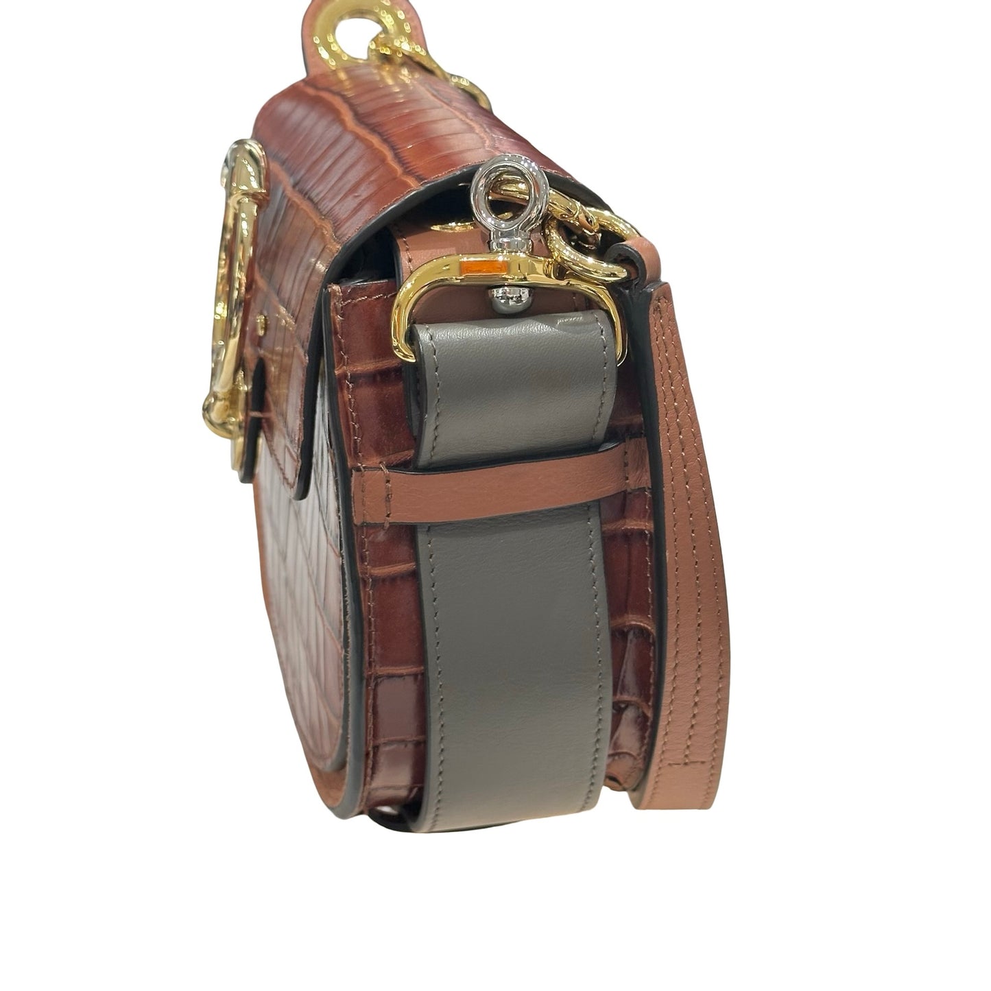 Used CHLOE Cross Body Bag Grey Brown