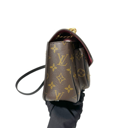 Used LOUIS VUITTON Monogram Canvas PASSY NM MNG Shoulder Bag Brown GHW
