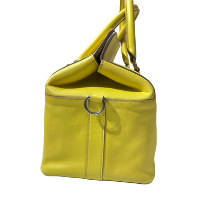 Used HERMÈS TOOL BOX 26 Two Way Shoulder YELLOW PHW Two Way Shoulder Bag