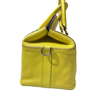 Used HERMÈS TOOL BOX 26 Two Way Shoulder YELLOW PHW Two Way Shoulder Bag