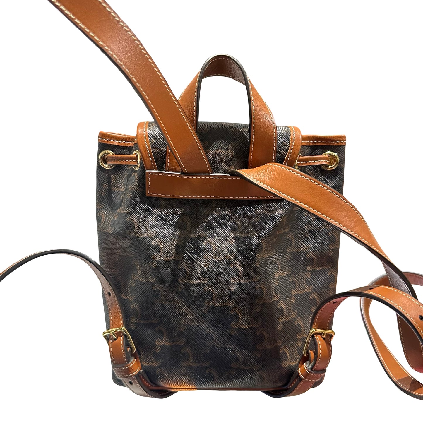Used CÉLINE Canvas Used Céline Canvas Backpack Brown GHW Backpack Brown
