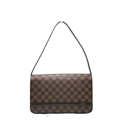 Used LOUIS VUITTON Monogram Damier Shoulder Bag Brown