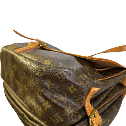 Used LOUIS VUITTON Monogram Saumur Messenger Bag Brown