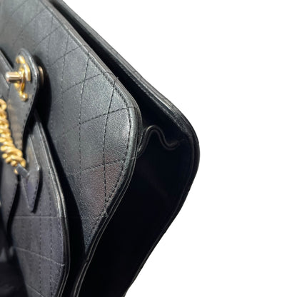 Used CHANEL Calfskin Leather Cross Body Cross Body Bag Black