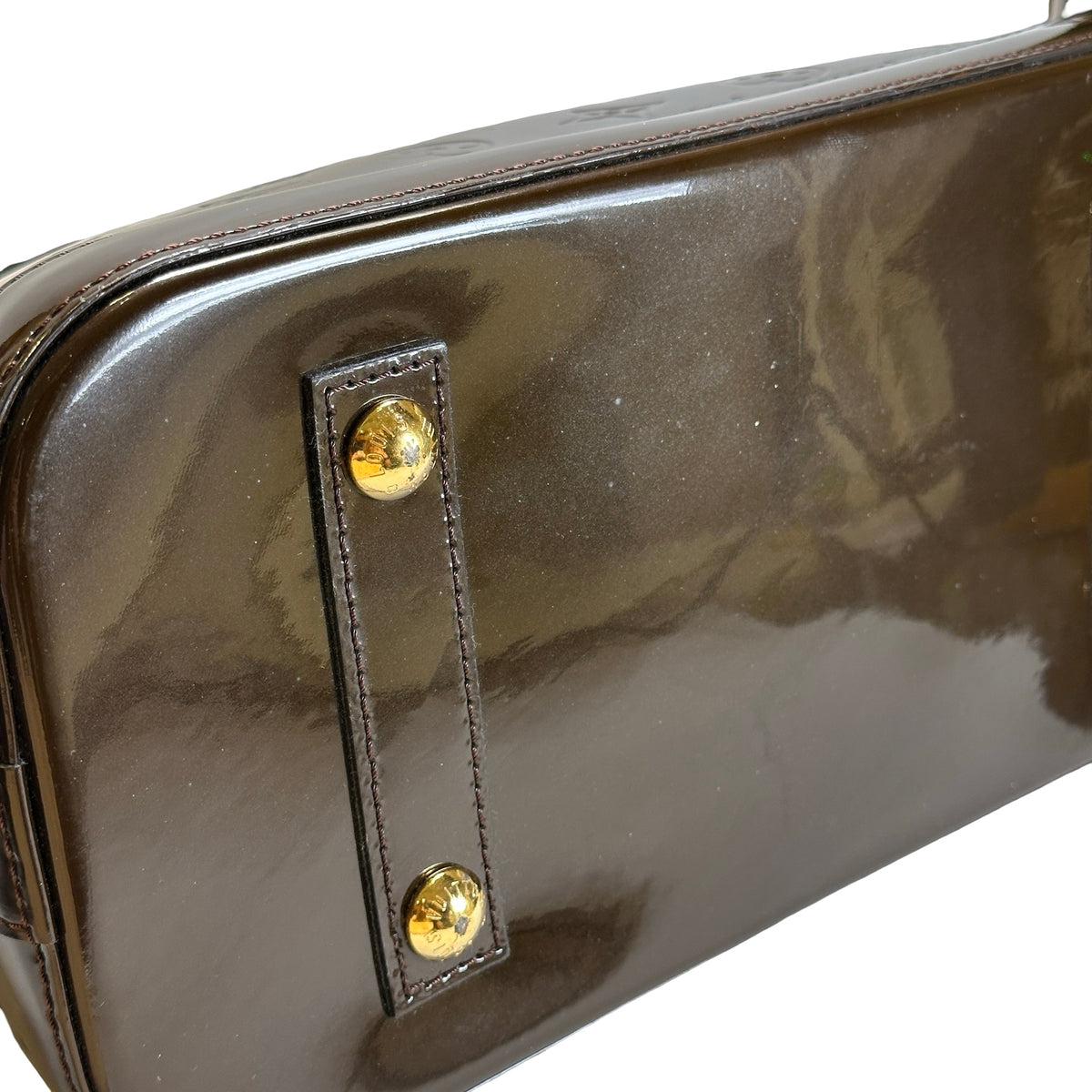 Used LOUIS VUITTON Monogram Vernis Alma Handbag Amarante