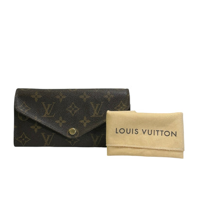 Used LOUIS VUITTON Monogram Canvas Sarah Wallet Long wallet Brown Gold