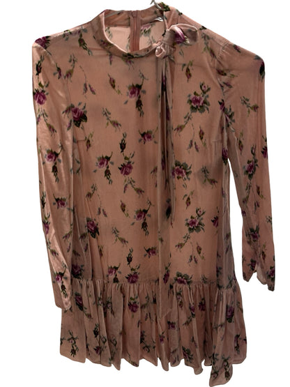 Used VALENTINO Floral Long Dress Clothes Pink