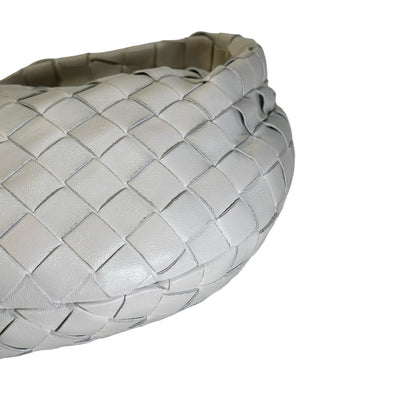 Used BOTTEGA VENETA Intrecciato Leather Jodie Handbag White GHW