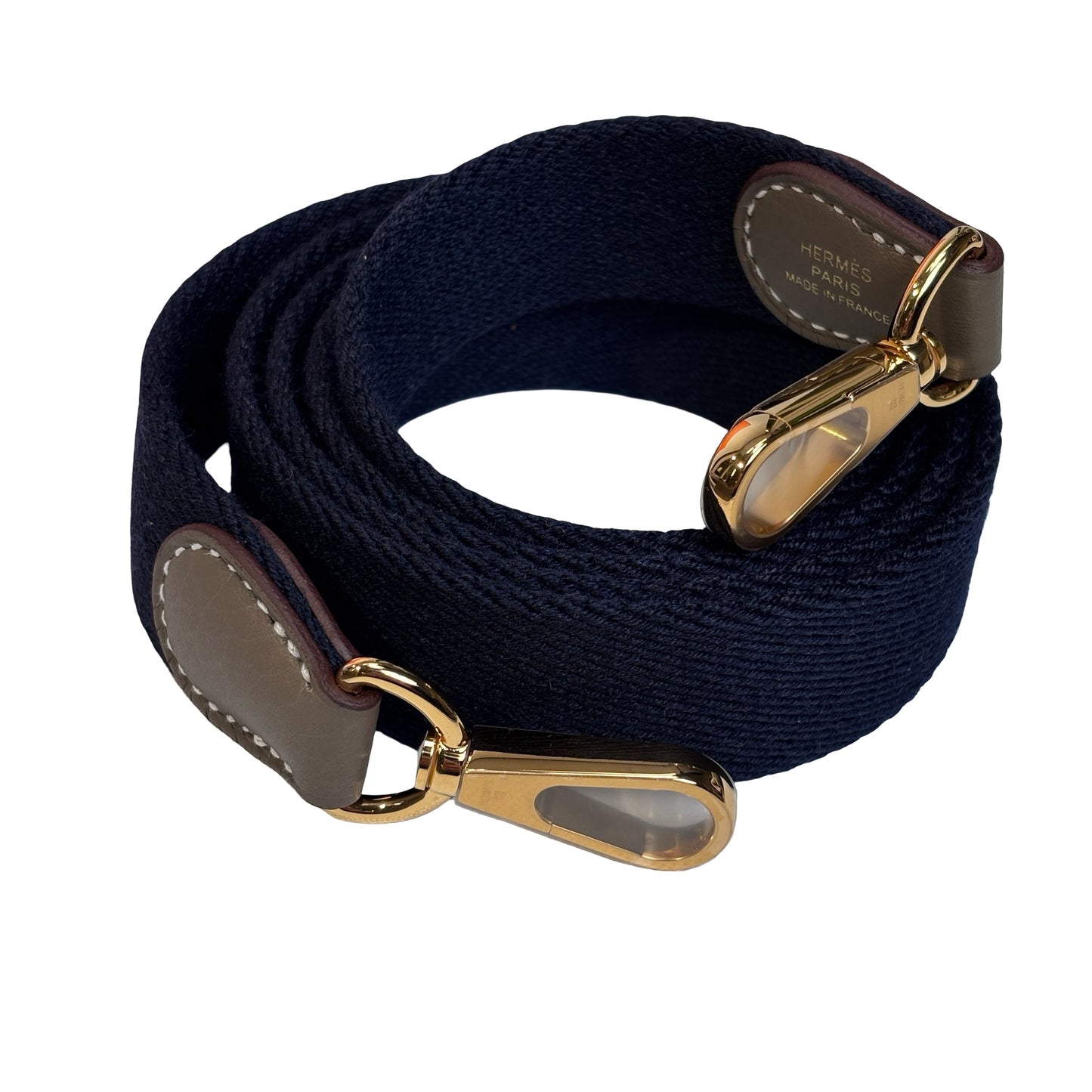 Brand New HERMES Clemence Leather Mini Evelyne 16 Cross body bag Etoupe BLEU INDIGO PHW