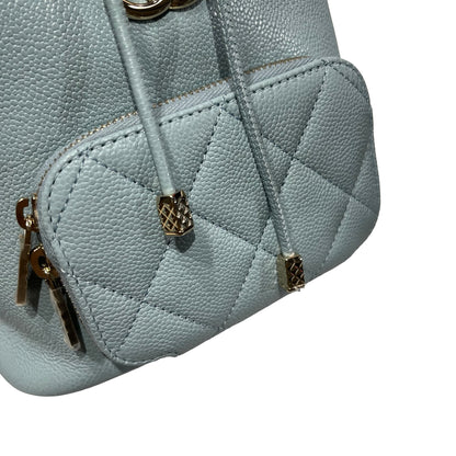 Used CHANEL Cross Body Bag Blue GHW