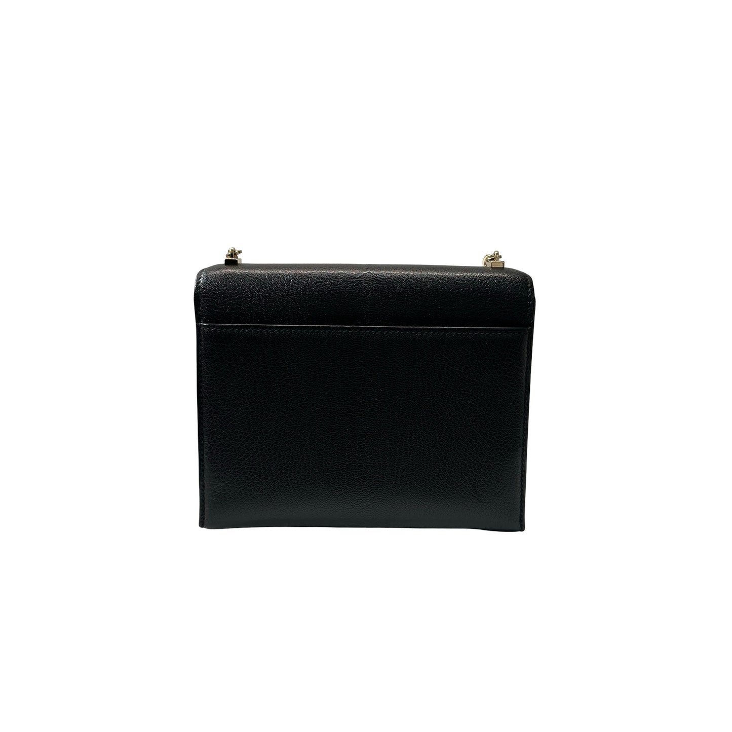 Used HERMÈS Chevre Goatskin MINI VERROU Shoulder Bag Black GHW