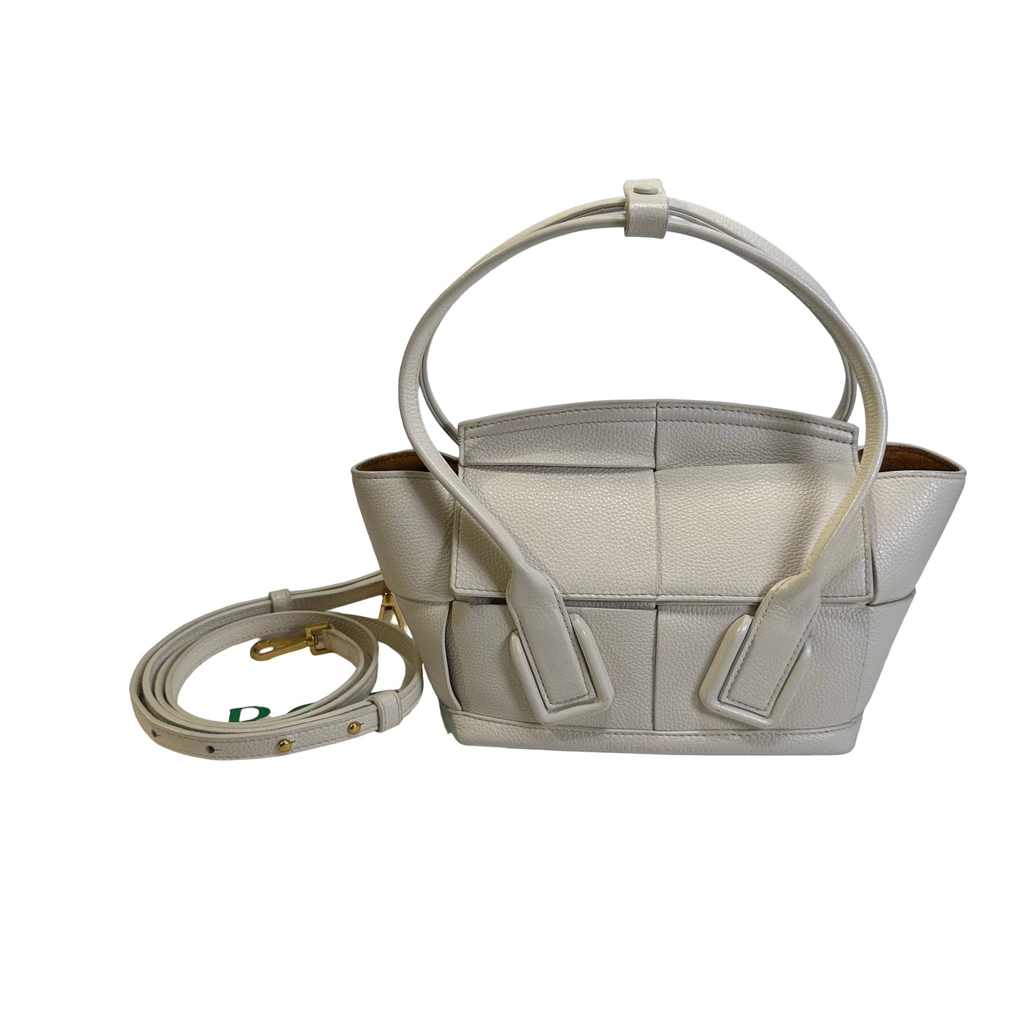 Used BOTTEGA VENETA Intrecciato Arco Handbag White