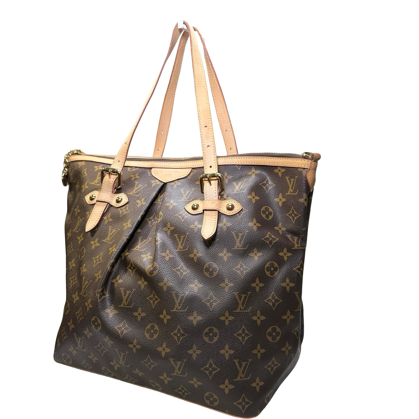 Used LOUIS VUITTON Monogram Palermo GM Shopper Bag Brown GHW