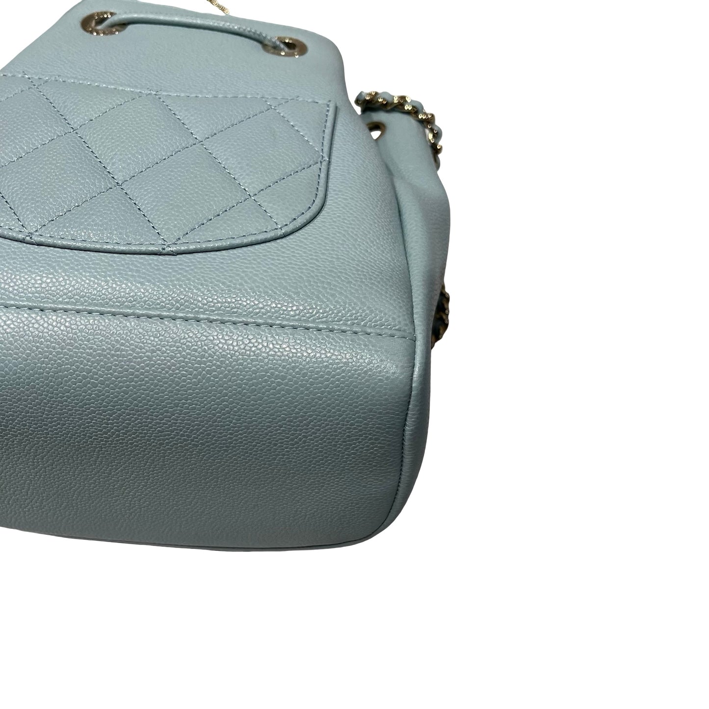Used CHANEL Cross Body Bag Blue GHW