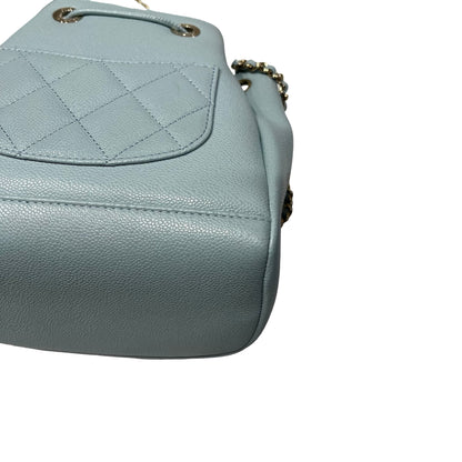 Used CHANEL Cross Body Bag Blue GHW