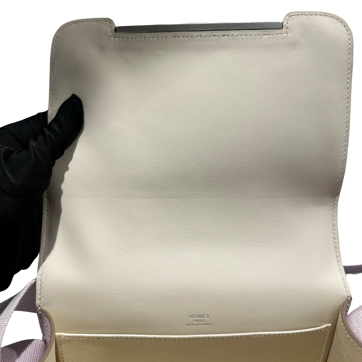 Used HERMES Geta Bag Crossbody Bag 09 Mauve Pale/I2 Nata