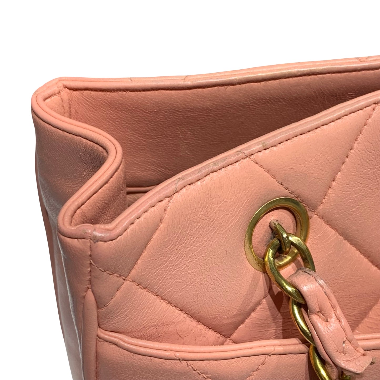 CHANEL VINTAGE CC TURN-LOCK CHAIN SHOULDER BAG [A04210]
