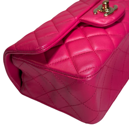Used CHANEL Mini Classic Flap Two Way Shoulder Bag Pink GHW
