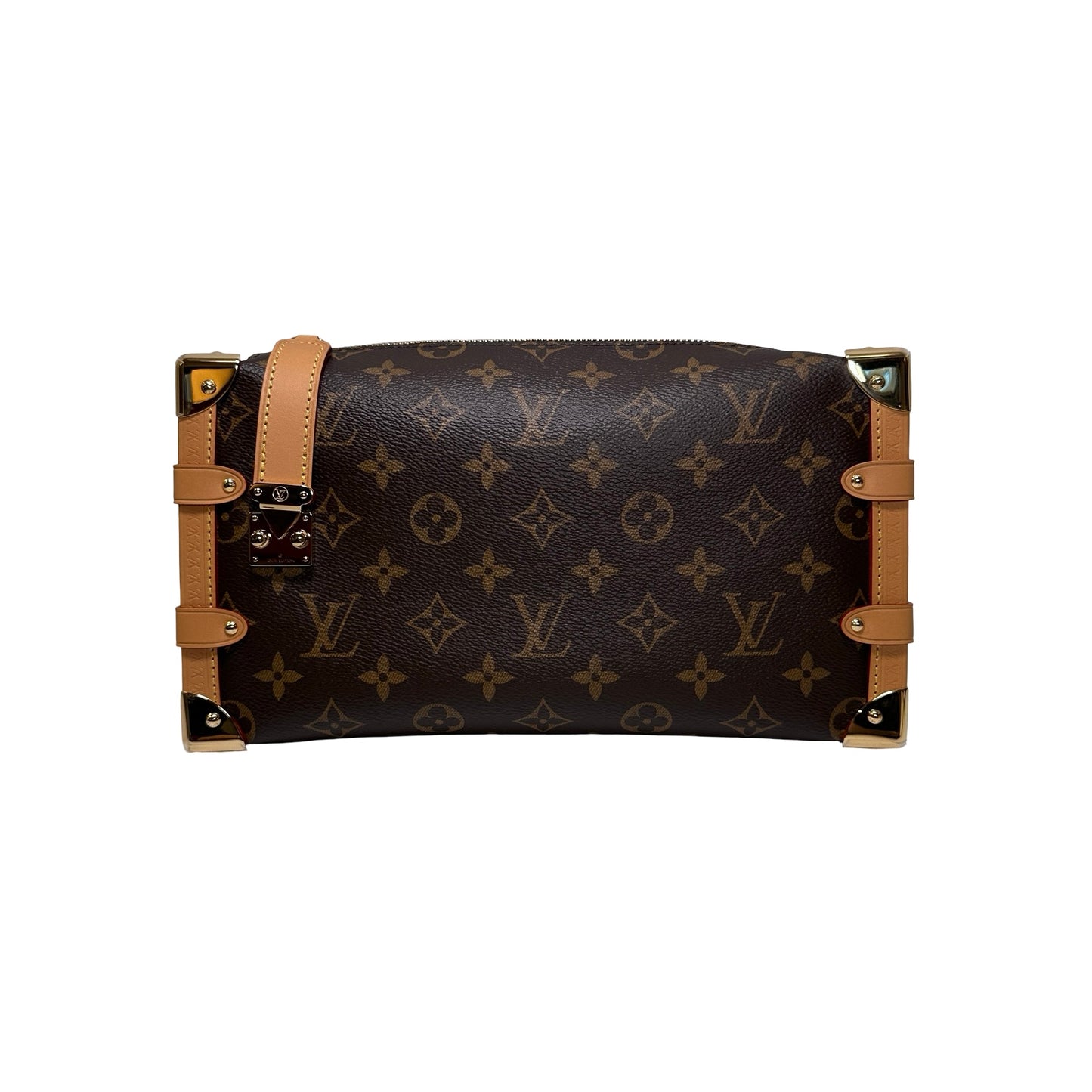 Used LOUIS VUITTON Monogram coated canvas Side trunk Trunk Brown GHW