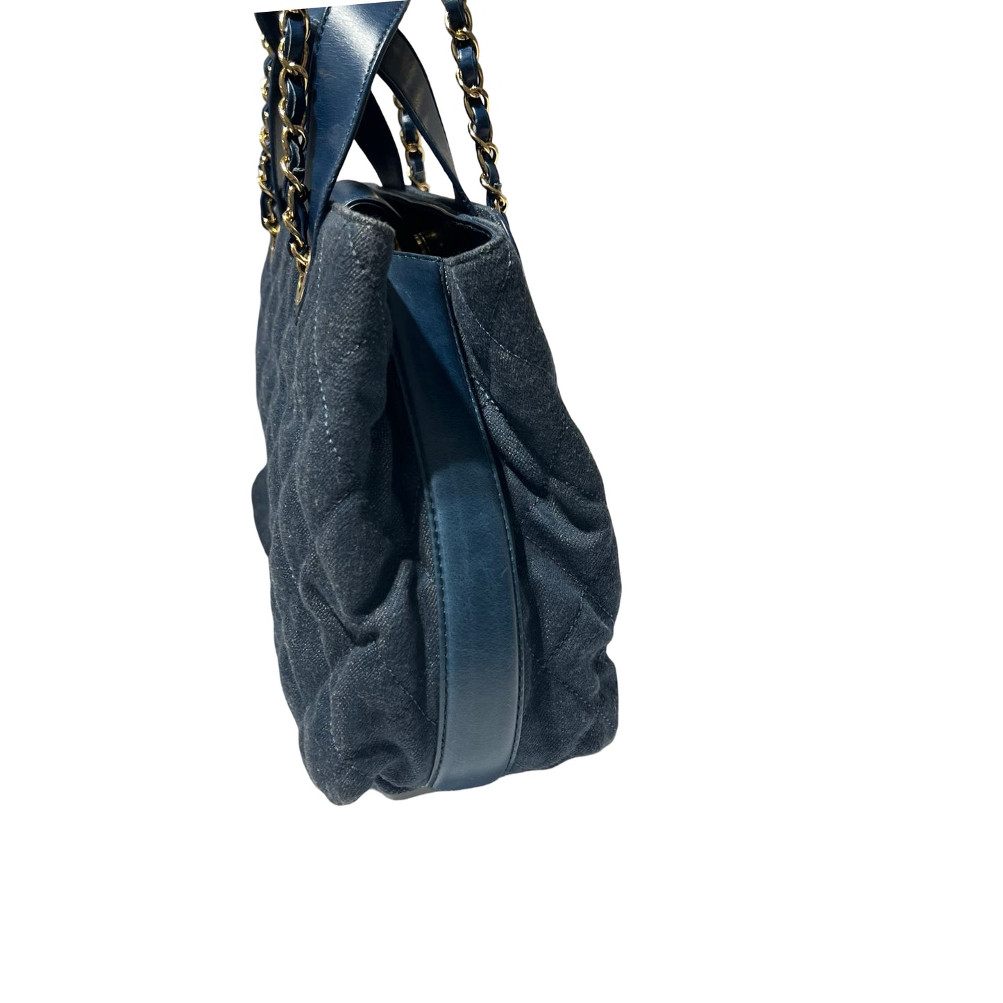 Calf Skin,Denim  Two Way Shoulder Bag [101562]